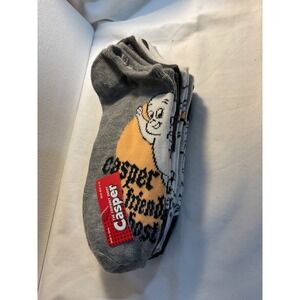 Casper the Friendly Ghost‎ Socks 5-10 Crew Ankle Halloween Spooky